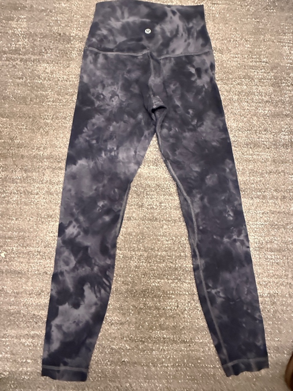 lululemon athletica Girls' High-Rise Tie-Dye Leggings - Black/Charcoal - Picture 2 of 2
